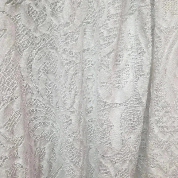 Pink Lotus White Burnout Lace Pattern Cardigan - Picture 3 of 6